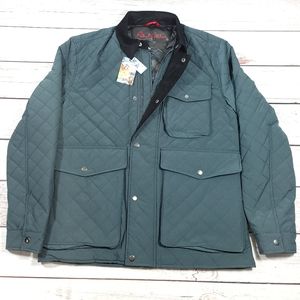 NWT Robert Graham quilted jacket medium Slate Blue